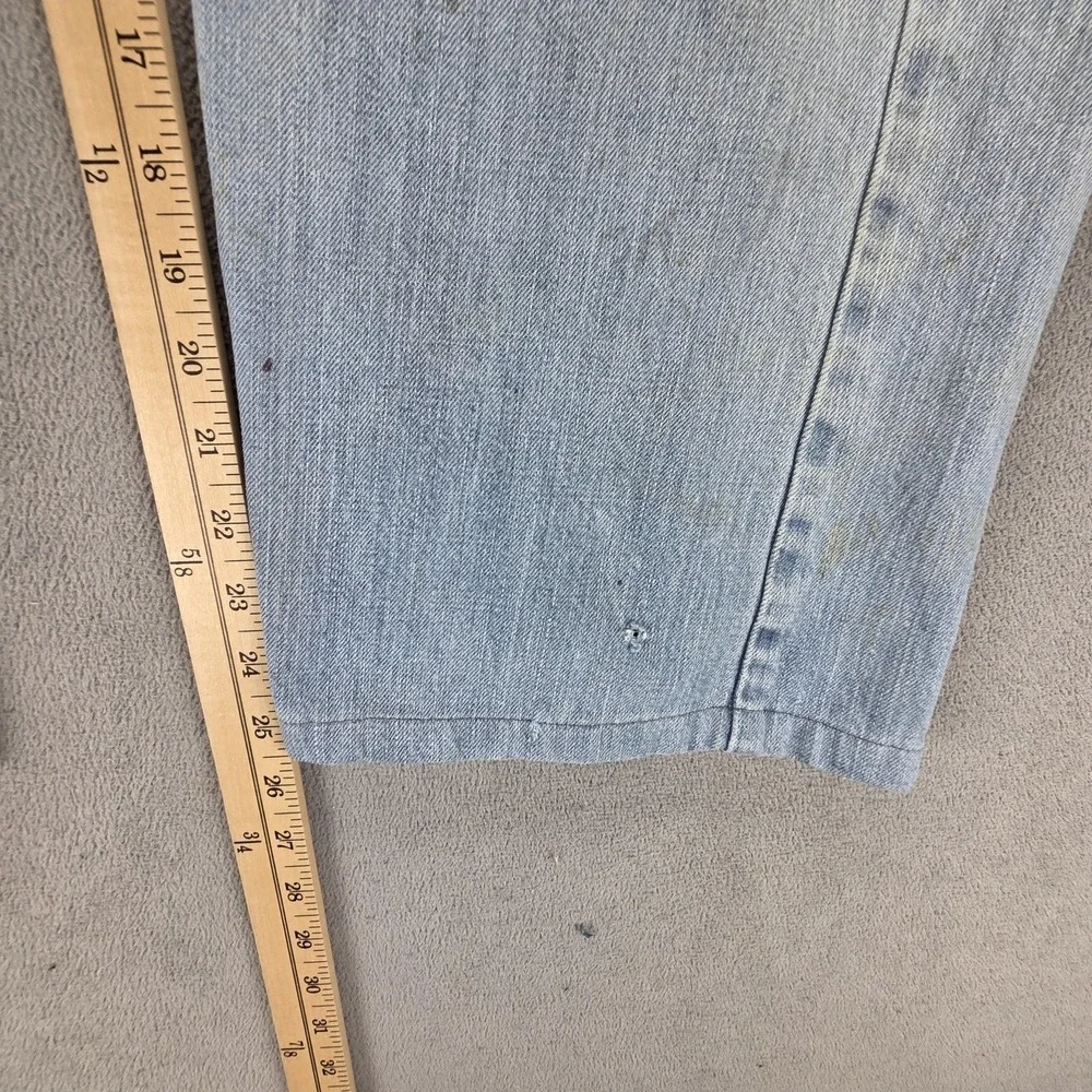 VTG Levis Engineered Jeans Mens Blue‎ Japan Twisted Altered Hem Flap Fits 30x26